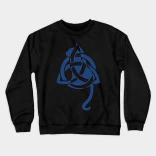 Blue Celtic Triquetra Cat Crewneck Sweatshirt